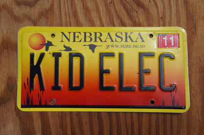 2005 Nebraska Vanity KID ELEC License Plate