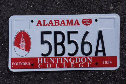 Alabama HUNTINGDON COLLEGE License Plate