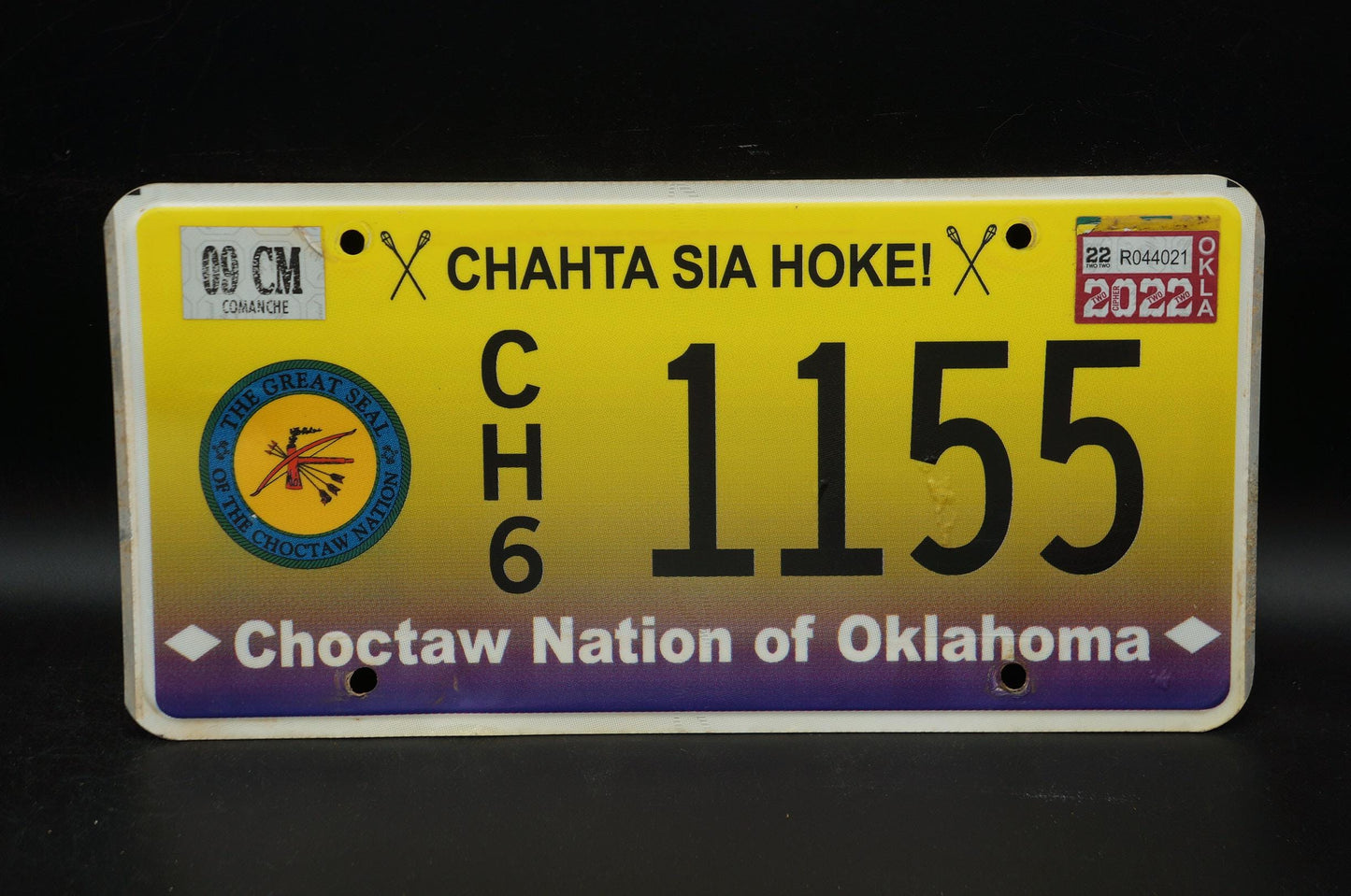 2022 Oklahoma License Plate - CHOCTAW NATION Chahta Sia Hoke - Native American Indian Tribe