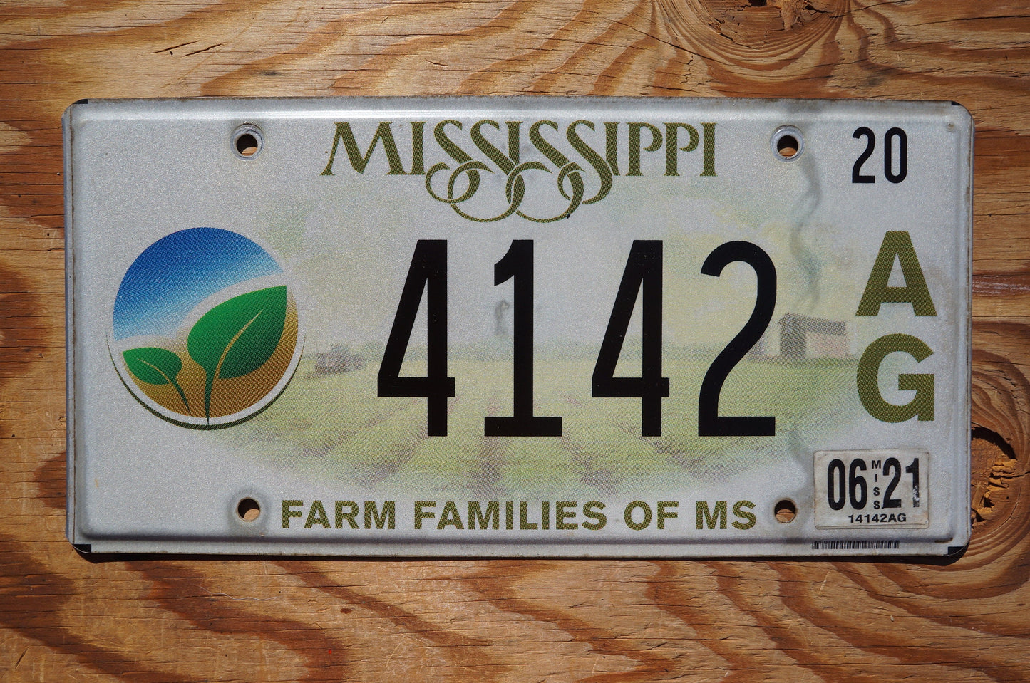 2021 Mississippi FARM FAMILIES Of MS License Plate