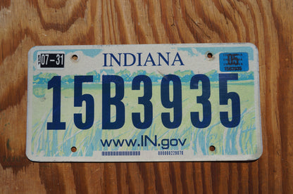 2005 Indiana Green Graphic License Plate
