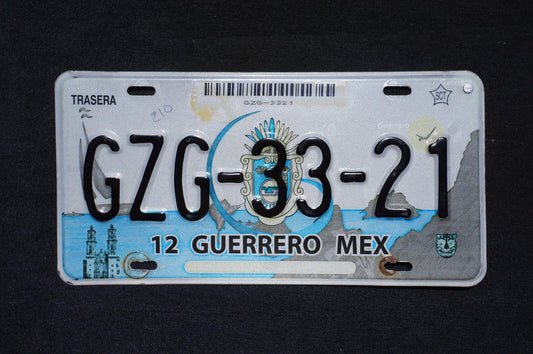 GUERRERO Mexico Graphic License Plate - Nice Original