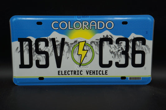 Colorado ELECTRIC VEHICLE License Plate
