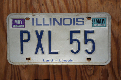 1984 1985 Illinois Vanity License Plate # PXL 55