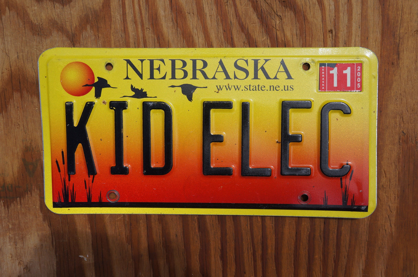 2005 Nebraska Vanity KID ELEC License Plate