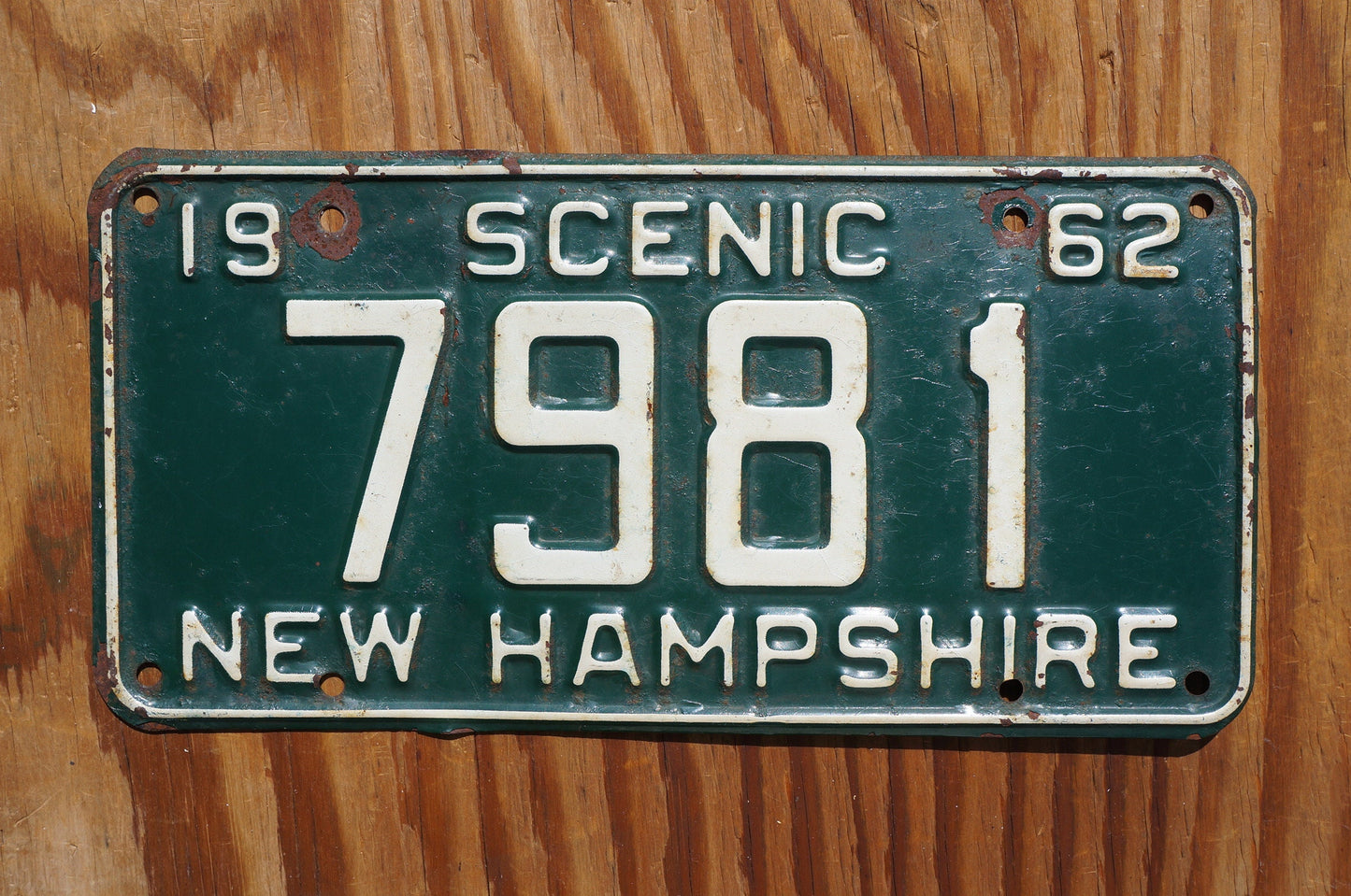 1962 SCENIC New Hampshire Vintage license plate