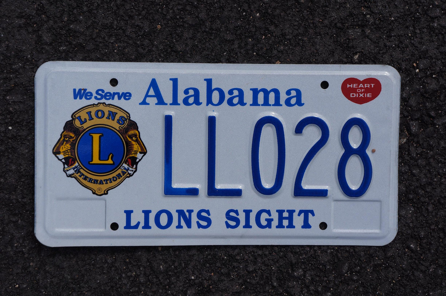 Alabama LIONS SIGHT License Plate