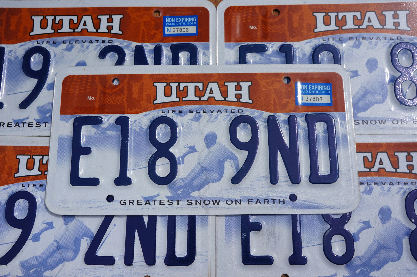 One or More - UTAH Greatest Snow On Earth SKIER Life Elevated License Plate