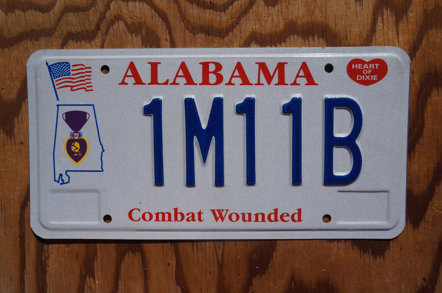 Alabama PURPLE HEART Combat Wounded License Plate