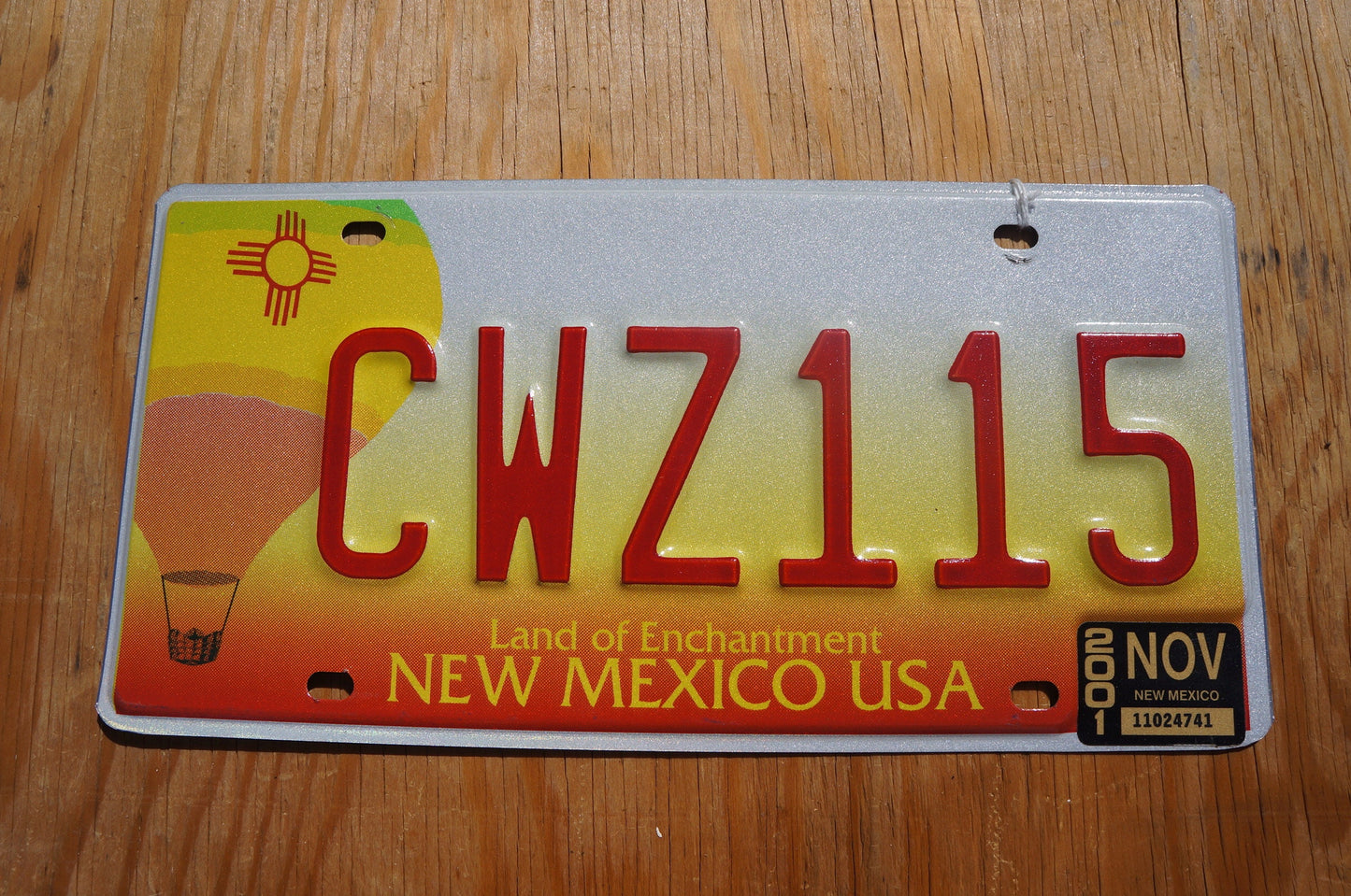 One or More - New Mexico Orange Hot Air Ballon License Plate