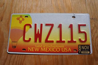 One or More - New Mexico Orange Hot Air Ballon License Plate