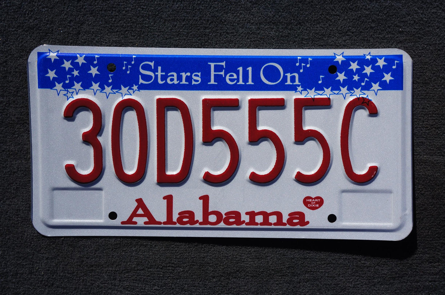Alabama Stars Fell On Alabama License Plate #30D555C