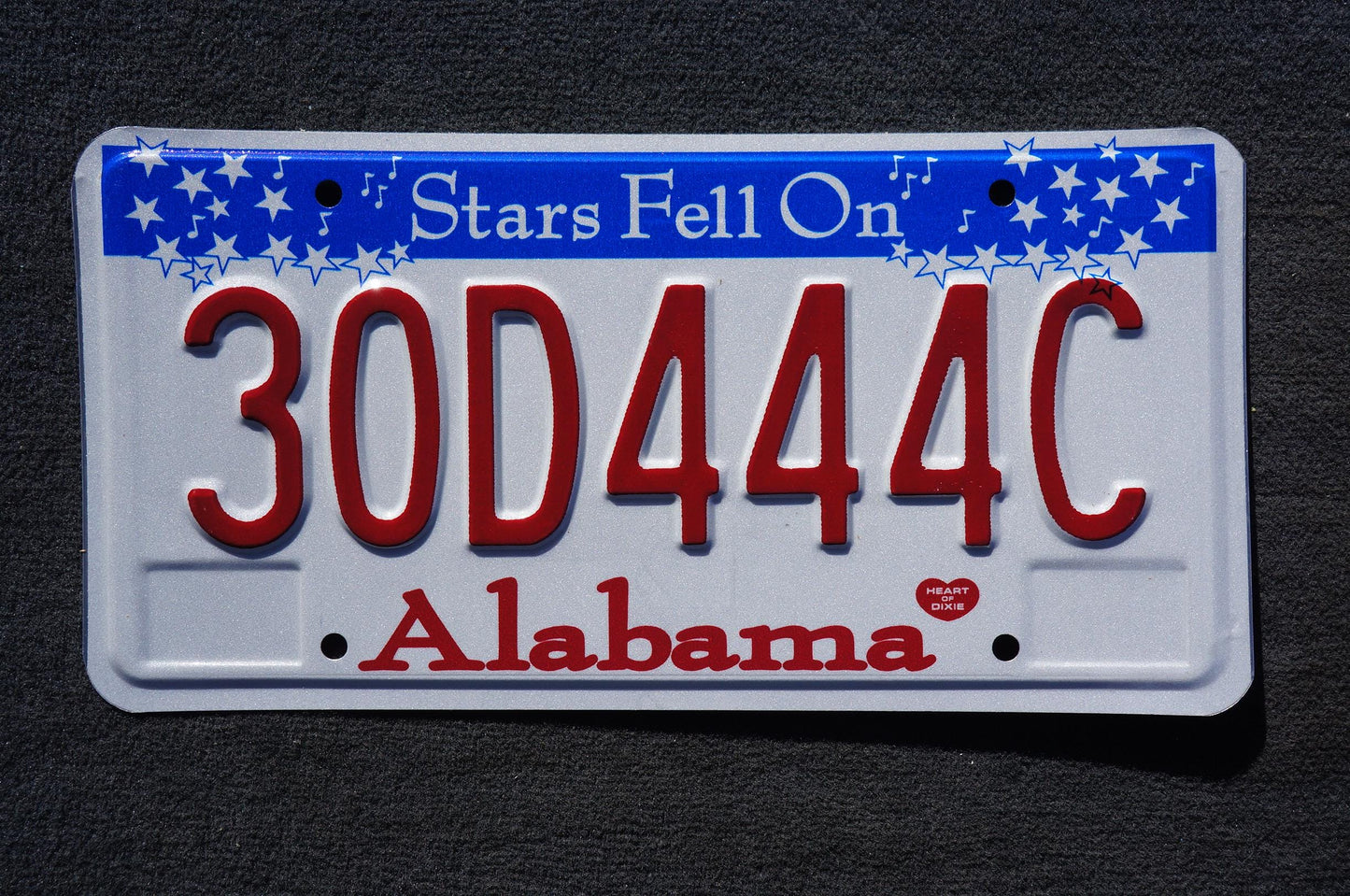 Alabama Stars Fell On Alabama License Plate #30D444C