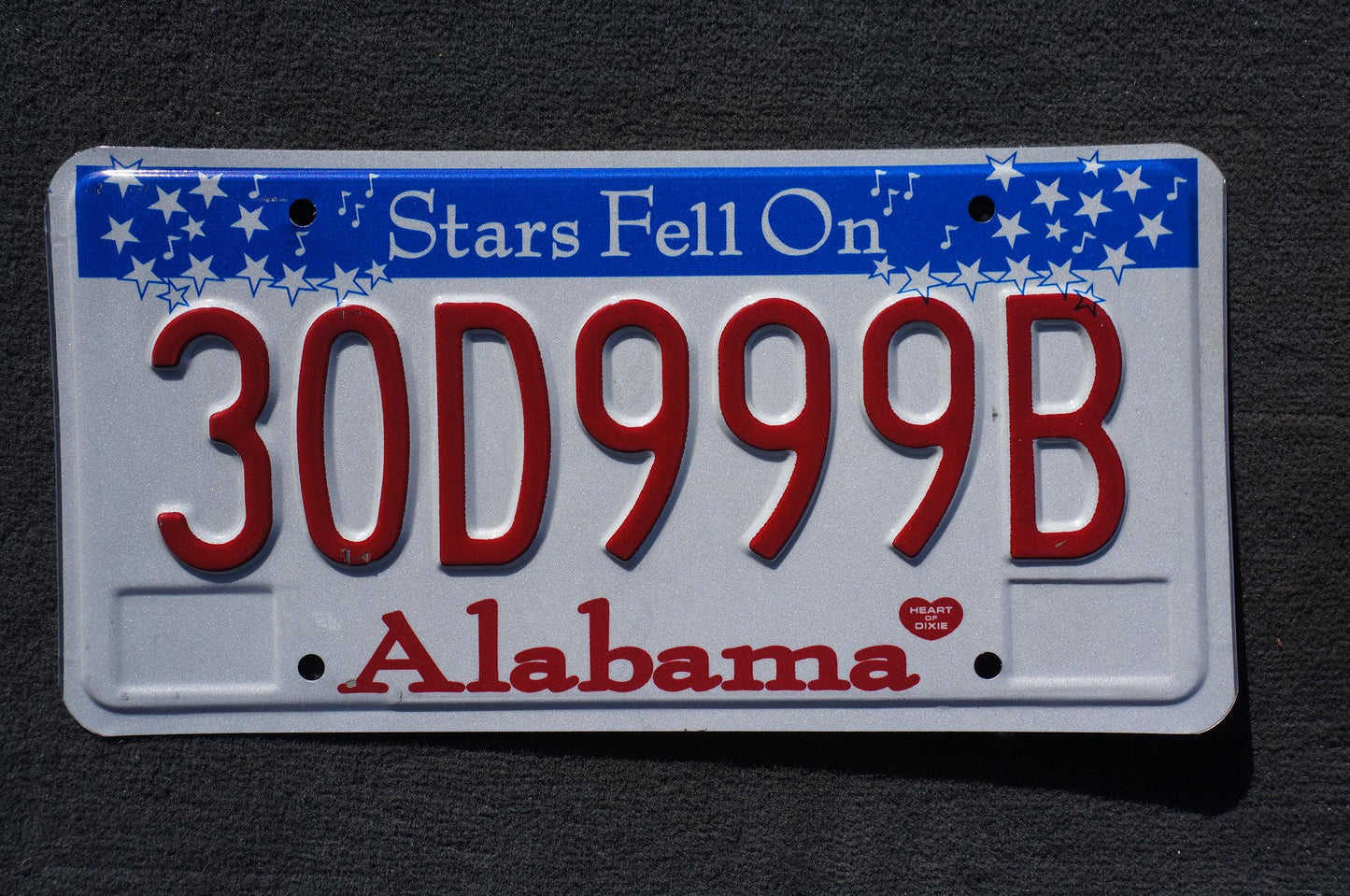 Alabama Stars Fell On Alabama License Plate #30D999B