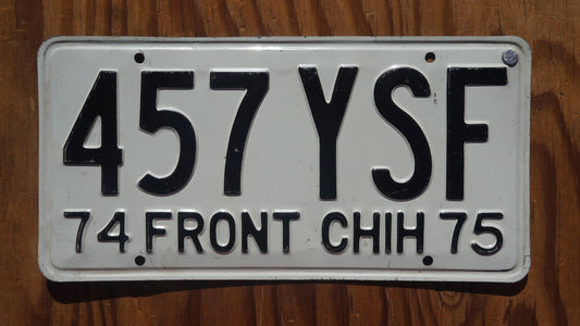 One or More - 1974 1975 Front BC Baja California Mexico License Plate